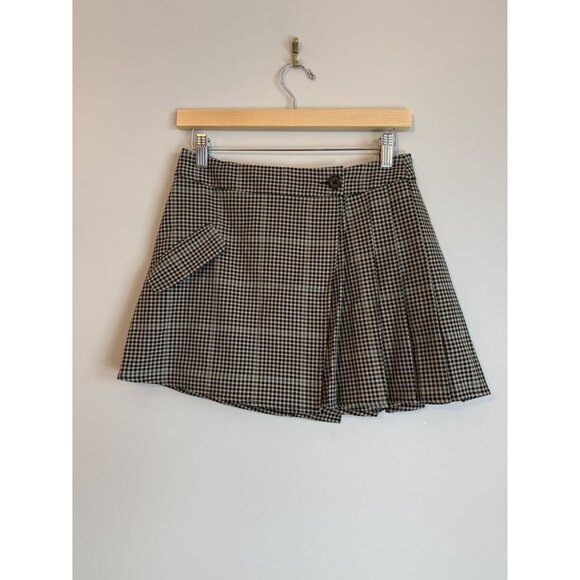 NEW Rails Adriana Check Wrap Miniskirt Brown Teal Sz 2 [jb] - Picture 9 of 10